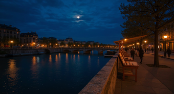 Embracing the Twilight Murmurs: A Nocturnal Walk Along the Seine